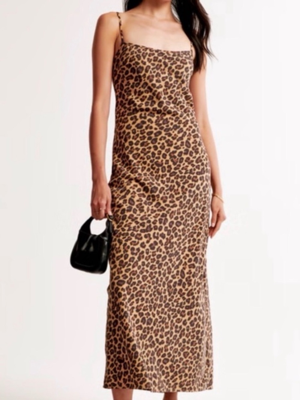 Abercrombie & Fitch Julia Leopard Print Maxi Slip Dress